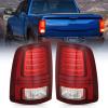 imageNilight Taillight Assembly Compatible with 2013 2014 2015 2016 2017 2018 Dodge Ram 1500 20142018 Ram 2500 3500 LED Style Driver Side and Passenger Side Rear Tail Light with BulbsRed Black