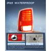 imageNilight Taillight Assembly Compatible with 2013 2014 2015 2016 2017 2018 Dodge Ram 1500 20142018 Ram 2500 3500 LED Style Driver Side and Passenger Side Rear Tail Light with BulbsRed Chrome