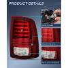 imageNilight Taillight Assembly Compatible with 2013 2014 2015 2016 2017 2018 Dodge Ram 1500 20142018 Ram 2500 3500 LED Style Driver Side and Passenger Side Rear Tail Light with BulbsRed Black