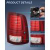imageNilight Taillight Assembly Compatible with 2013 2014 2015 2016 2017 2018 Dodge Ram 1500 20142018 Ram 2500 3500 LED Style Driver Side and Passenger Side Rear Tail Light with BulbsRed Black