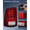 imageNilight Taillight Assembly Compatible with 2013 2014 2015 2016 2017 2018 Dodge Ram 1500 20142018 Ram 2500 3500 LED Style Driver Side and Passenger Side Rear Tail Light with BulbsRed Black