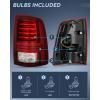 imageNilight Taillight Assembly Compatible with 2013 2014 2015 2016 2017 2018 Dodge Ram 1500 20142018 Ram 2500 3500 LED Style Driver Side and Passenger Side Rear Tail Light with BulbsRed Black