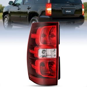 imageNilight Headlight Assembly for 2007 2008 2009 2010 2011 2012 2013 2014 Chevy Avalanche Tahoe Suburban 1500 2500 Replacement Headlamp Bumper Lamp Set Black Housing Amber ReflectorRedDriver Side