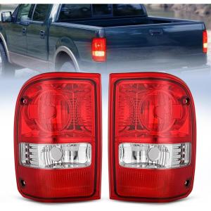 imageNilight Taillight Assembly Compatible with 2001 2002 2003 2004 2005 2006 2007 2008 2009 2010 2011 Ford Ranger without STX Model Rear Lamp OE Style Driver and Passenger Side Red LensRed