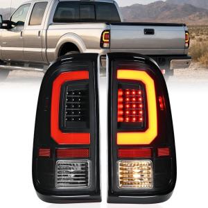 imageNilight Taillight Assembly Compatible with 2008 2009 2010 2011 2012 2013 2014 2015 2016 Ford F250 F350 F450 Super Duty Rear Tail Light Lamp Replacement OE Style Driver Side Dark RedLED BlackRed C ShapePair