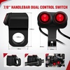 image:imageNilight 78 Handlebar Motorcycle LED Driving Light Pod 2PCS 3 Inch 40W White Amber Dual Color Spot Beam Fog Auxiliary Offroad Lighting with 16AWG Wiring Harness for 12V Motorbike Dirt Bike eBike