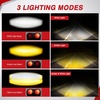 image:imageNilight 78 Handlebar Motorcycle LED Driving Light Pod 2PCS 3 Inch 40W White Amber Dual Color Spot Beam Fog Auxiliary Offroad Lighting with 16AWG Wiring Harness for 12V Motorbike Dirt Bike eBike