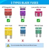 image:imageNilight 5 Amp Standard Fuse 10 Pack Auto Fuses ATCATO Standard Regular Fuse Blade 5A Car Truck Boat Marine RV306PCS 3 Style Fuses wCircuit Tester