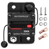 image:imageNilight Circuit Breaker 200 Amp with Manual Reset 12V42V Overload Protection Resettable Switch Trolling Motor Auto Car Stereo Audio Inline Fuse Block Holders Inverter for Automotive RV Marine BoatCircuit Breaker A