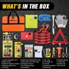image:imageNilight Car Emergency Kit with Jumper Cable First Aid Kit Safety Assistance Tools for Travel Camping Outdoor Cars Truck SUV RV Roadside Essentials with Flash LightEssential KitTire Repair Fuse kit