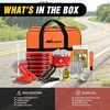 image:imageNilight Car Emergency Kit with Jumper Cable First Aid Kit Safety Assistance Tools for Travel Camping Outdoor Cars Truck SUV RV Roadside Essentials with Flash LightEssential KitFlash Light