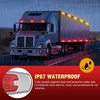 image:imageNilight 10 Pack 63 Inch Rectangle Red Side Marker Lights 12 LED 3 Functions HighLowStrobe IP67 Waterproof Stainless Steel Chrome Bezel 12V Surface Mount for Truck Trailer RV SUV BoatAmber Red 20Pcs