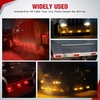 image:imageNilight 10 Pack 63 Inch Rectangle Red Side Marker Lights 12 LED 3 Functions HighLowStrobe IP67 Waterproof Stainless Steel Chrome Bezel 12V Surface Mount for Truck Trailer RV SUV BoatAmber Red 20Pcs