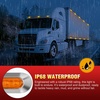 image:imageNilight 10 Pack 63 Inch Rectangle Red Side Marker Lights 12 LED 3 Functions HighLowStrobe IP67 Waterproof Stainless Steel Chrome Bezel 12V Surface Mount for Truck Trailer RV SUV BoatAmber