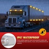 image:imageNilight 10 Pack 63 Inch Rectangle Red Side Marker Lights 12 LED 3 Functions HighLowStrobe IP67 Waterproof Stainless Steel Chrome Bezel 12V Surface Mount for Truck Trailer RV SUV BoatClear Amber