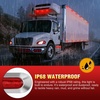 image:imageNilight 10 Pack 63 Inch Rectangle Red Side Marker Lights 12 LED 3 Functions HighLowStrobe IP67 Waterproof Stainless Steel Chrome Bezel 12V Surface Mount for Truck Trailer RV SUV BoatRed