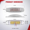 image:imageNilight 10 Pack 63 Inch Rectangle Red Side Marker Lights 12 LED 3 Functions HighLowStrobe IP67 Waterproof Stainless Steel Chrome Bezel 12V Surface Mount for Truck Trailer RV SUV BoatClear Amber 20Pcs