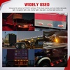 image:imageNilight 10 Pack 63 Inch Rectangle Red Side Marker Lights 12 LED 3 Functions HighLowStrobe IP67 Waterproof Stainless Steel Chrome Bezel 12V Surface Mount for Truck Trailer RV SUV BoatAmber Red 20Pcs