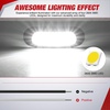 image:imageNilight 10 Pack 63 Inch Rectangle Red Side Marker Lights 12 LED 3 Functions HighLowStrobe IP67 Waterproof Stainless Steel Chrome Bezel 12V Surface Mount for Truck Trailer RV SUV Boatwhite