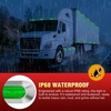 image:imageNilight 10 Pack 63 Inch Rectangle Red Side Marker Lights 12 LED 3 Functions HighLowStrobe IP67 Waterproof Stainless Steel Chrome Bezel 12V Surface Mount for Truck Trailer RV SUV BoatGreen