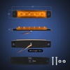 image:imageNilight 10 Pack 63 Inch Rectangle Red Side Marker Lights 12 LED 3 Functions HighLowStrobe IP67 Waterproof Stainless Steel Chrome Bezel 12V Surface Mount for Truck Trailer RV SUV BoatAmber Red White 30Pcs