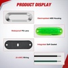 image:imageNilight 10 Pack 63 Inch Rectangle Red Side Marker Lights 12 LED 3 Functions HighLowStrobe IP67 Waterproof Stainless Steel Chrome Bezel 12V Surface Mount for Truck Trailer RV SUV BoatGreen