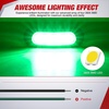 image:imageNilight 10 Pack 63 Inch Rectangle Red Side Marker Lights 12 LED 3 Functions HighLowStrobe IP67 Waterproof Stainless Steel Chrome Bezel 12V Surface Mount for Truck Trailer RV SUV BoatGreen