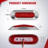 image:imageNilight 10 Pack 63 Inch Rectangle Red Side Marker Lights 12 LED 3 Functions HighLowStrobe IP67 Waterproof Stainless Steel Chrome Bezel 12V Surface Mount for Truck Trailer RV SUV BoatRed
