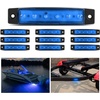 image:imageNilight 10 Pack 63 Inch Rectangle Red Side Marker Lights 12 LED 3 Functions HighLowStrobe IP67 Waterproof Stainless Steel Chrome Bezel 12V Surface Mount for Truck Trailer RV SUV BoatBlue