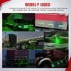 image:imageNilight 10 Pack 63 Inch Rectangle Red Side Marker Lights 12 LED 3 Functions HighLowStrobe IP67 Waterproof Stainless Steel Chrome Bezel 12V Surface Mount for Truck Trailer RV SUV BoatGreen