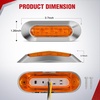 image:imageNilight 20PCS Amber Oval Side Marker Lights 4 LED 37 Inch Clearance Lamp IP68 Waterproof DC 1224V with Chrome Bezel Universal for Car Auto Truck Bus Trailer Boat Deck
