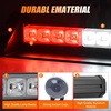 image:imageNilight 8LED Green White Traffic Advisor Strobe Light Bar with Vacuum Suction Emergency Dash Warning Hazard Safety Flashing Lights FrontRear Windshield Visor for Truck Police Construction VehiclesRed White