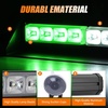 image:imageNilight 8LED Green White Traffic Advisor Strobe Light Bar with Vacuum Suction Emergency Dash Warning Hazard Safety Flashing Lights FrontRear Windshield Visor for Truck Police Construction VehiclesGreen White