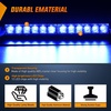 image:imageNilight 8LED Green White Traffic Advisor Strobe Light Bar with Vacuum Suction Emergency Dash Warning Hazard Safety Flashing Lights FrontRear Windshield Visor for Truck Police Construction VehiclesBlue