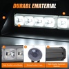 image:imageNilight 8LED Green White Traffic Advisor Strobe Light Bar with Vacuum Suction Emergency Dash Warning Hazard Safety Flashing Lights FrontRear Windshield Visor for Truck Police Construction VehiclesWhite