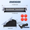 image:imageNilight 8LED Green White Traffic Advisor Strobe Light Bar with Vacuum Suction Emergency Dash Warning Hazard Safety Flashing Lights FrontRear Windshield Visor for Truck Police Construction VehiclesWhite