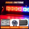 image:imageNilight 8LED Green White Traffic Advisor Strobe Light Bar with Vacuum Suction Emergency Dash Warning Hazard Safety Flashing Lights FrontRear Windshield Visor for Truck Police Construction VehiclesRed Blue