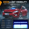 image:imageNilight 8LED Green White Traffic Advisor Strobe Light Bar with Vacuum Suction Emergency Dash Warning Hazard Safety Flashing Lights FrontRear Windshield Visor for Truck Police Construction VehiclesBlue