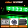 image:imageNilight 8LED Green White Traffic Advisor Strobe Light Bar with Vacuum Suction Emergency Dash Warning Hazard Safety Flashing Lights FrontRear Windshield Visor for Truck Police Construction VehiclesGreen