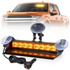 image:imageNilight 8LED Green White Traffic Advisor Strobe Light Bar with Vacuum Suction Emergency Dash Warning Hazard Safety Flashing Lights FrontRear Windshield Visor for Truck Police Construction VehiclesAmber