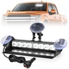 image:imageNilight 8LED Green White Traffic Advisor Strobe Light Bar with Vacuum Suction Emergency Dash Warning Hazard Safety Flashing Lights FrontRear Windshield Visor for Truck Police Construction VehiclesWhite