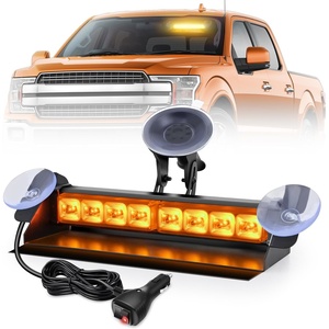image:imageNilight 8LED Green White Traffic Advisor Strobe Light Bar with Vacuum Suction Emergency Dash Warning Hazard Safety Flashing Lights FrontRear Windshield Visor for Truck Police Construction VehiclesAmber