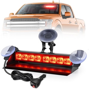 image:imageNilight 8LED Green White Traffic Advisor Strobe Light Bar with Vacuum Suction Emergency Dash Warning Hazard Safety Flashing Lights FrontRear Windshield Visor for Truck Police Construction VehiclesRed