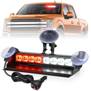 image:imageNilight 8LED Green White Traffic Advisor Strobe Light Bar with Vacuum Suction Emergency Dash Warning Hazard Safety Flashing Lights FrontRear Windshield Visor for Truck Police Construction VehiclesRed White