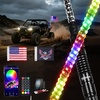 image:imageNilight LED Whip Light 1PC 3FT Spiral RGB Antenna Whips with Spring Base AppRemote Control DIY Chasing Patterns Brake amp Reverse Lights for Side by Side ATV UTV RZR CanAm Buggy JeepRGBQuick Connect Base w Spring