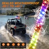 image:imageNilight LED Whip Light 1PC 3FT Spiral RGB Antenna Whips with Spring Base AppRemote Control DIY Chasing Patterns Brake amp Reverse Lights for Side by Side ATV UTV RZR CanAm Buggy JeepRGBQuick Connect Base w Spring