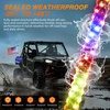 image:imageNilight LED Whip Light 1PC 3FT Spiral RGB Antenna Whips with Spring Base AppRemote Control DIY Chasing Patterns Brake amp Reverse Lights for Side by Side ATV UTV RZR CanAm Buggy JeepRGBQuick Connect Base w Spring