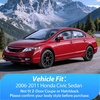 image:imageNilight Window Visors for Honda Civic Sedan 2006 2007 2008 2009 2010 2011 TapeOn Rain Guards Outside Mount Vent Visors Window Deflectors Smoke Tint 4PCS