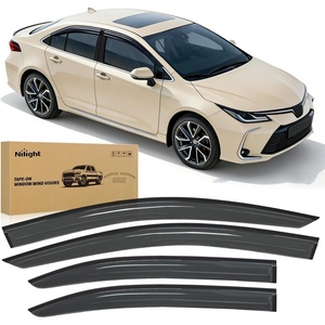 image:imageNilight TapeOn Window Visors for Toyota Corolla Sedan 2019 2020 2021 2022 2023 2024 2025 Outside Mount Rain Guards Vent Visors Window Deflectors Smoke Tint 4PCS