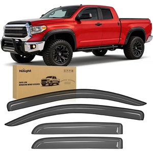image:imageNilight TapeOn Window Visors for Toyota Tundra Double CabExtended Cab 20072014 2015 2016 2017 2018 2019 2020 2021 Outside Mount Rain Guards Vent Visors Window Deflectors Smoke Tint 4PCS